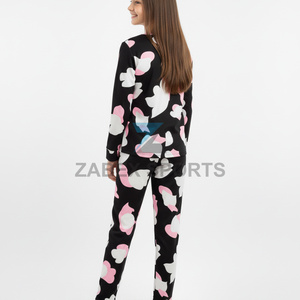 OEM Women Satin <b>Pajama</b> Set 2 Piece Polyester/Cotton Breathable Drawstring Closure Custom Front Option High Quality Quick Dry - Product Image 3