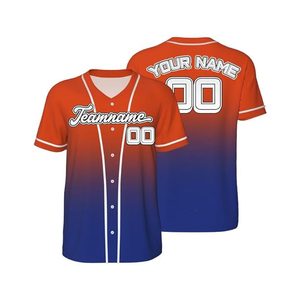 Maillots de baseball personnalisés de qualité supérieure, impression sérigraphique, vente en gros, maillots de softball, design de logo personnalisé, unisexe, 100% coton - Product Image 1