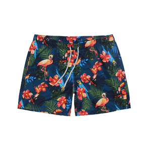 Wholesale 100% Polyester Canvas Men Swim Shorts <b>Elastic</b> Waist Sublimation Transfer Print Quick Dry Customizable Beach Shorts - Product Image 3
