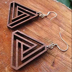 ต่างหูไม้รักษ์โลกพร้อมโลโก้สั่งทำ ลายเทวดาและรัก-ผู้ผลิตขายส่ง ของขวัญสำหรับผู้หญิง งานปาร์ตี้ งานแต่งงาน ราคาดีที่สุด - Product Image 1