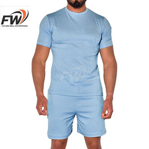 Conjuntos de Camisetas de Verano para Hombre 100% Algodón con Logotipo Personalizado, Conjuntos Cortos Casuales de Secado Rápido, Modernos y Personalizables - Product Image 3