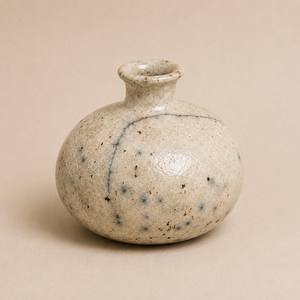 Vase à fleurs en céramique fait main, blanc moucheté, en forme de Gagri, style moderne minimaliste, pour salon et décoration de mariage à domicile - Product Image 3