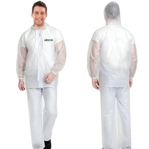 Travel Outdoor Breathable <b>Lightweight</b> Waterproof <b>Rain</b> Suit <b>Jacket</b> and Trousers Set for Tour Hiking Camping and Cycling - Product Image 1
