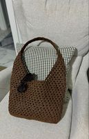 Sac fourre-tout tissé à la main vert olive, style bohème, décoration intérieure, accessoire de salon 100% artisanal