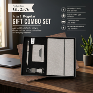 Set de Regalo con Cuaderno A5, Bolígrafo Metálico, Tarjetero y Llavero para Clientes Ejecutivos, Empleados y Uso en la Oficina - Product Image 1