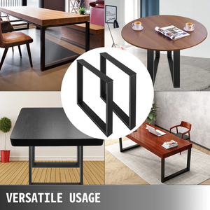 Durable Metal Furniture <b>Legs</b> 28X35 in 2Pcs Dining <b>Table</b> <b>Legs</b> Capacity 2204lbs Load Black Color DIY Furniture <b>Legs</b> EDPTBL004 - Product Image 1