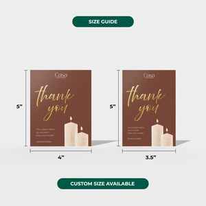 Tarjetas de Agradecimiento con Papel Metálico, Tarjetas de Agradecimiento Impresas con Papel Metálico Dorado y Plateado Personalizadas, Tarjetas de Inserción para Empaquetado Empresarial de Lujo - Product Image 2