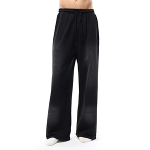 Men Women Jogger Pants <b>Elastic</b> Waist Drawstring Loose Straight Leg Casual OEM ODM Wholesale - Product Image 5