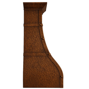 Rustic Copper Range Hood Arched Island Cooker Vent Hood Decorative <b>Kitchen</b> Chimney Cover - Product Image 3