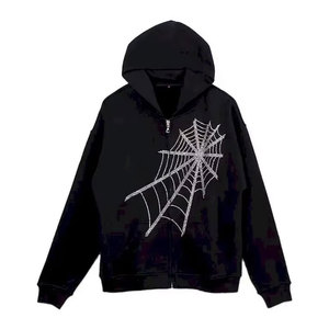 Sweat à capuche pour homme avec strass, décontracté, tendance, scintillant, respirant, confortable, élégant, streetwear, pour les fêtes et le quotidien - Product Image 1