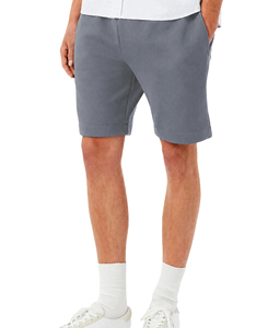 Pantalones Cortos Bermuda Ligeros para Hombre, Color Gris Sólido, Algodón, Cintura Media, Cierre Elástico, Estilo Casual con Bolsillos, Tejido Transpirable - Product Image 1