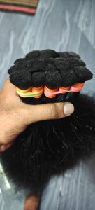 Lots de Cheveux Humains Vierges Indiens 100% Naturels, Ondulés, Alignés dans le Sens de la Cuticule, Double Trame Faite à la Machine, Sans Nœuds, Sans Perte, 100g - Product Image 4