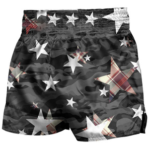 Shorts de boxe unisexes personnalisés en gros, sublimation, arts martiaux, finition satinée, polyester extensible quadridirectionnel, usine OEM, vente en gros OEM - Product Image 6
