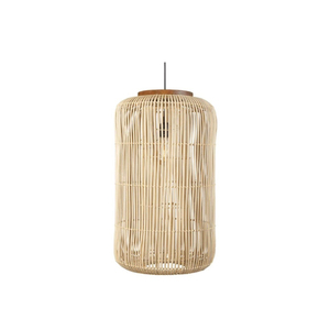 Lámpara Colgante de Bambú Tejida a Mano, Ecológica, Cilíndrica, de Ratán, para Decoración de Restaurantes, Cafés y Salas de Estar - Product Image 6