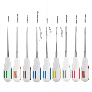 ชุดอุปกรณ์ถอนฟันแบบ Luxating 9 ชิ้น ด้ามจับพลาสติกน้ำหนักเบา โดย Bone Bridge Instruments - Product Image 1