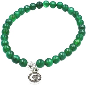 Cuentas musulmanas de oración, pulsera islámica de Tasbih, 33-Bead 6mm, joyería islámica de Tasbeeh, Verde - Product Image 1