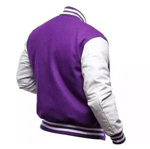 Veste universitaire personnalisée OEM pour homme, automne, respirante, 100 % coton, coupe-vent, séchage rapide, col montant, couleur unie - Product Image 6