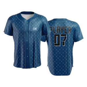 Custom College Team Personalized Baseball Jerseys Digital Printed Front Logo Short Sleeve Four Way Stretch Breathable Jerseys - Product Image 4
