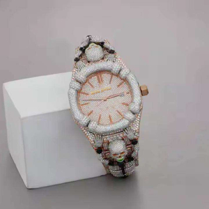 Reloj de Lujo con Moissanita y Cuarzo, Correa de Acero Inoxidable, Esfera Redonda, Pantalla de Cristal, Resistente al Agua - Product Image 3