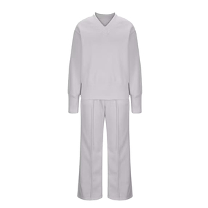Survêtement léger pour femme, décontracté, à capuche, long, avec blocs de couleur, 100 % coton, coupe ample avec poches latérales - Product Image 2