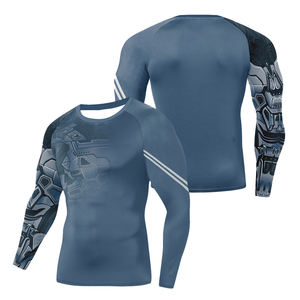 เสื้อรัดรูปกันแดดระบายอากาศสำหรับคนท้องแบบสั่งทำพิเศษของ Kivotech  แบบแขนยาวพิมพ์ลายสำหรับผู้ชาย - Product Image 4