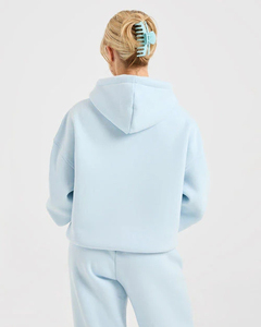 Service OEM – Nouveaux sweats à capuche pour femmes 100 % coton, doublés, respirants, épais, coupe ample et oversize, avec impression en relief – Collection Hiver - Product Image 2