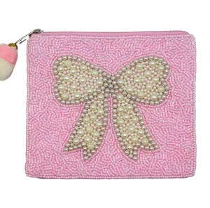 Monedero de Cuentas Hecho a Mano CRYSTAL CRAFT, Monedero Pequeño de Algodón Bordado con Cremallera, Correa de Muñeca, Estilo Lujoso Portátil - Product Image 4