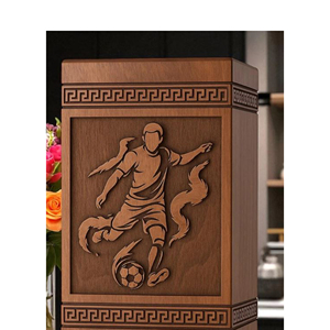 Traditional Wooden Funeral Urn for Human Ashes Wooden Cremation Urn with <b>Secure</b> <b>Screw</b> Lid Design by AYAANS - Product Image 1