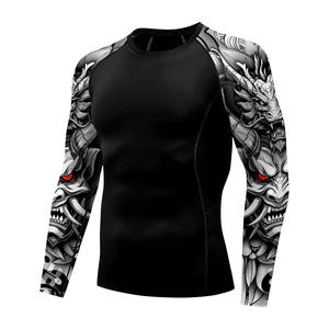 Custom Logo Mens Rash Guard Full Sleeve Quick Dry Athletic <b>Compression</b> <b>Shirt</b> Manufacturer Bulk Supply - Product Image 6
