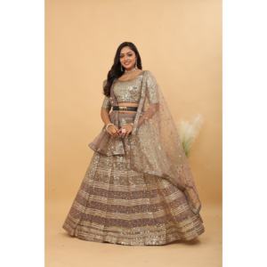 Hermosos vestidos de fiesta elegantes Lehenga Choli bordados para ocasiones especiales - Product Image 2