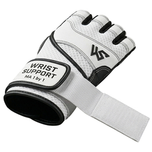 Leather Gym Fitness Wear Gloves Wrist <b>Support</b> Weightlifting Bodybuilder Trainer PU Leather Neoprene Gloves - Product Image 6