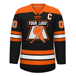 Jersey de hockey sobre hielo de manga larga con diseño personalizado, logotipo del equipo para torneos profesionales, entrenamiento y partidos. - Product Image 1