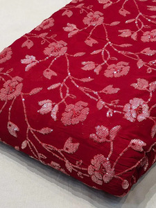 Tissu en dentelle filet doux brodé de perles, motif carré élégant, pour robe de mariée africaine et tenue de soirée - Product Image 6