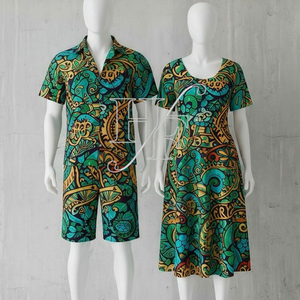 Último Diseño de Ropa de Pareja Estilo Polinesio, Vestido Mumu de Micronesia, Ropa Casual de Playa Isleña - Product Image 4