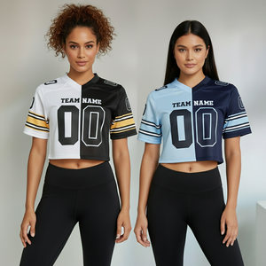 Maillot de football américain personnalisé en tissu premium, style streetwear, avec logo, maille courte, pour unisexe, couleurs personnalisables - Product Image 1