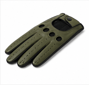 Wholesale Lambskin Leather Driving Gloves Touchscreen Breathable Flexible Non Slip Full <b>Finger</b> Unisex Car <b>Bike</b> Outdoor Gloves - Product Image 2