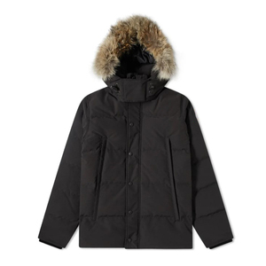 Veste parka en duvet de canard à fermeture éclair pour homme avec logo personnalisé, en polyester et plumes, avec service OEM pour la saison hivernale - Product Image 5