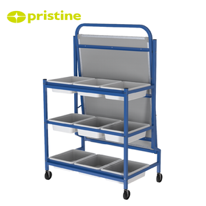 ไวท์บอร์ดแบบตั้งพื้นพร้อมชั้นเก็บของ 9 ชั้น รุ่น Pristine Modern Square  วัสดุโลหะ  แม่เหล็กในตัว  พกพาสะดวก สีขาว - Product Image 4