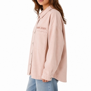 Women Oversized Denim Shirt Premium Soft Stylish Comfortable Durable Relaxed Oversized Fashion Fit Wear For Women Denim Shirt - Product Image 3