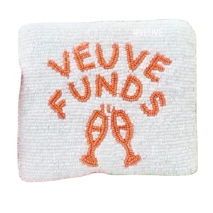 Handcrafted Beaded Cocktail Slogan <b>Zip</b> <b>Pouch</b> Bag Women Designer Champagne Bottle Embroidery Clutch Gift Supplier - Product Image 1