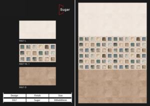 Carreaux de porcelaine texturés effet sucre 300x600mm : simplicité esthétique et technologie vitrifiée haute résistance - Product Image 3