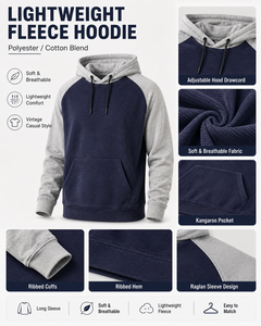 2026 Spring New High Quality Men's Slim Fit Yarn Dyed Custom Logo Casual <b>Hoodie</b> with <b>Polyester</b>/Cotton Fleece - Product Image 5