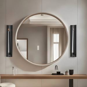 Ensemble de appliques murales en métal noir au design élégant, design vertical, construction durable, lumière ambiante douce pour la décoration intérieure contemporaine - Product Image 2