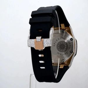 For Gold Gift Jewelry Luxury Diamond <b>Watch</b> <b>Case</b> 28mm Analog Quartz Moissanite Silver Band Sapphire Crystal ETA Movement 10m - Product Image 4