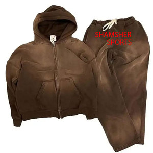 Survêtement de sport unisexe en gros, grande taille, design personnalisé, strass, respirant, écologique, épais - Product Image 3