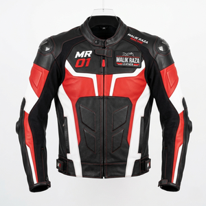 Chaqueta de Carreras de Cuero Genuino para Hombre MALIK RAZA |   Equipo de Motociclismo de Alto Rendimiento para Días de Pista - Product Image 2