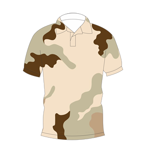 เสื้อโปโลลายพรางทะเลทรายสำหรับผู้ชายแขนสั้นเสื้อยืดกอล์ฟพิมพ์ลายลำลอง - Product Image 4