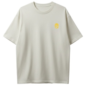 Camiseta de Manga Corta Oversize para Hombre, Cuello Redondo, Algodón Neutral, Estilo Casual Urbano de Verano, Ajuste Holgado, Venta al por Mayor, Suministro OEM - Product Image 1