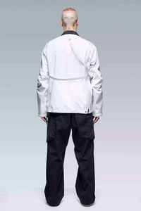Veste tactique blanche personnalisée pour homme, vêtement technique imperméable, streetwear cyberpunk, coupe-vent fonctionnel multi-poches, veste cargo XXL - Product Image 4