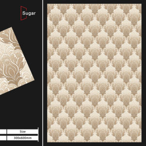 Azulejos vitrificados de grado premium con superficie de azúcar de 300x600 mm, ideales para interiores refinados que buscan un flujo de diseño armonioso y una robustez excepcional. - Product Image 1